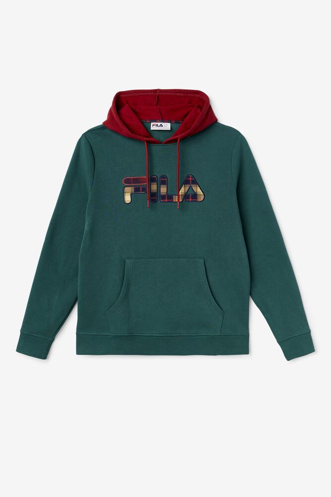 Fila Harnoop Hoodie Green - Mens - 48725JPVR